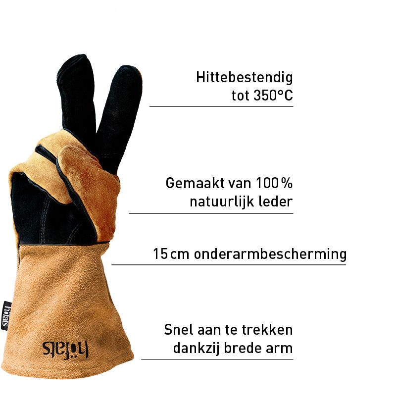 Höfats Vuurvaste Handschoenen Leer 4