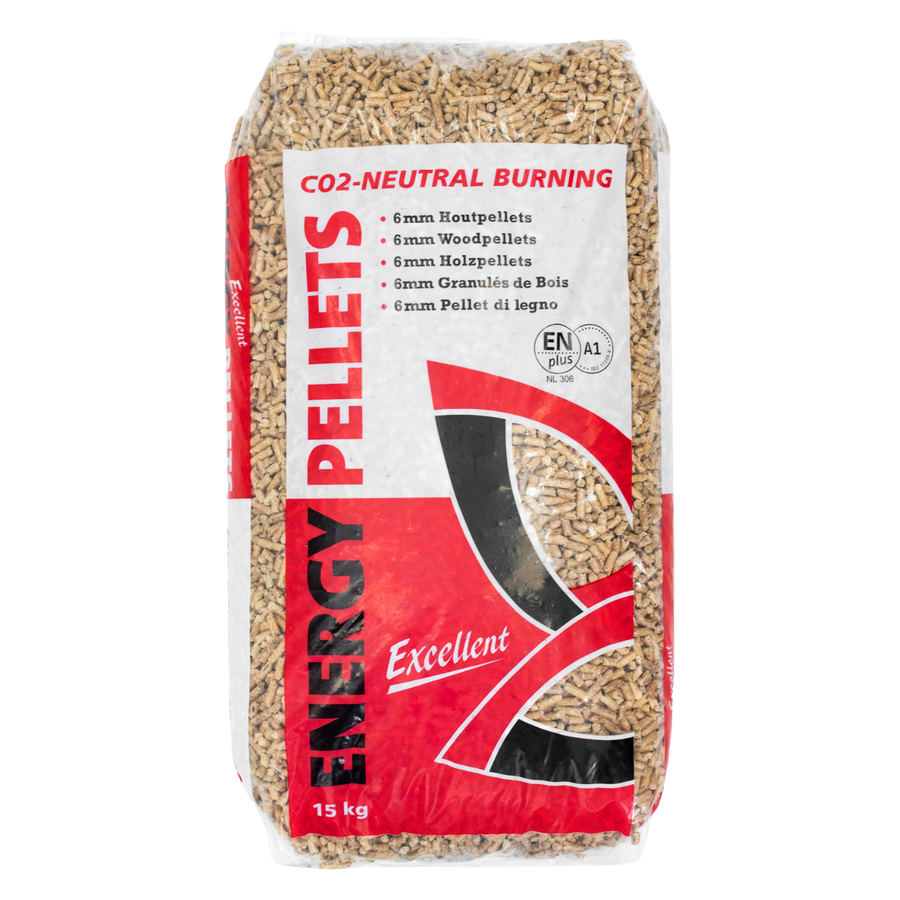 Energy Pellets Excellent houtpellets zak 15 kg voorkant