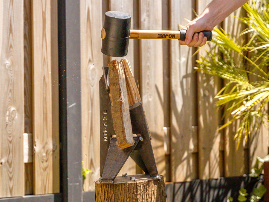 NO-AXE Houtklover blank staal met Hamer